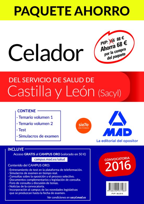 Paquete Ahorro Celador Del Servicio De Salud De Castilla Y León Incluy
