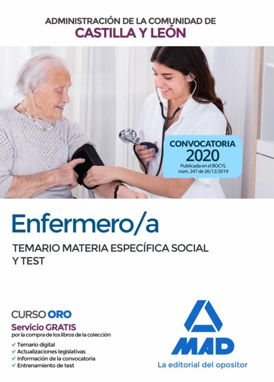 Enfermero/a De La Administración De La Comunidad De Castilla Y León. Temario Materia Específica Social Y Test