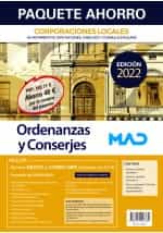 Paquete Ahorro Ordenanzas Y Conserjes De Corporaciones Locales 2022