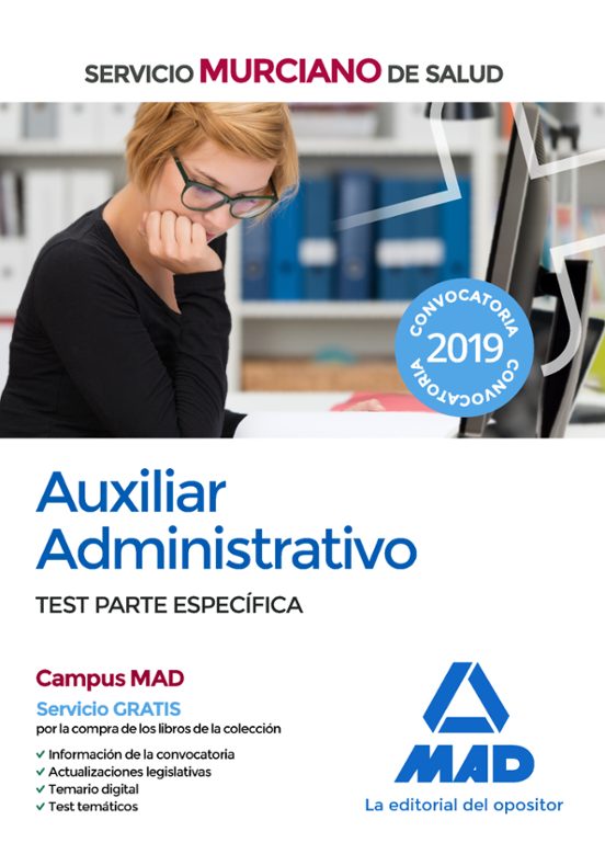 Auxiliar Administrativo Del Servicio Murciano De Salud. Test Parte Específica
