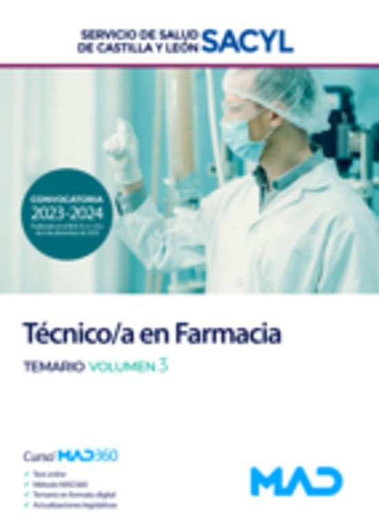Tecnico/a En Farmacia Servicio De Salud De Castilla Y Leon Temario Vol