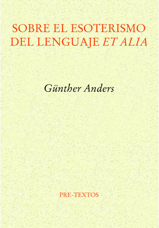 Sobre El Esoterismo Del Lenguaje Et Alia