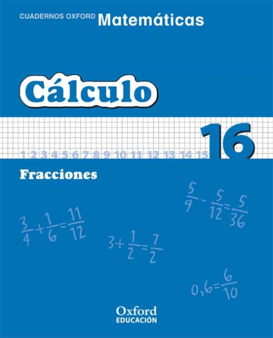 Cuaderno Matematicas: Calculo 16: Fracciones