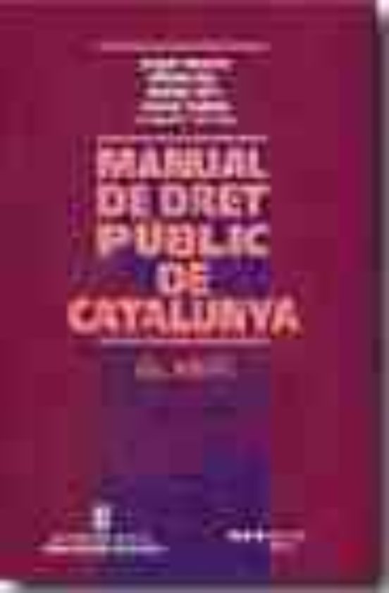 Manual De Dret Public De Catalunya