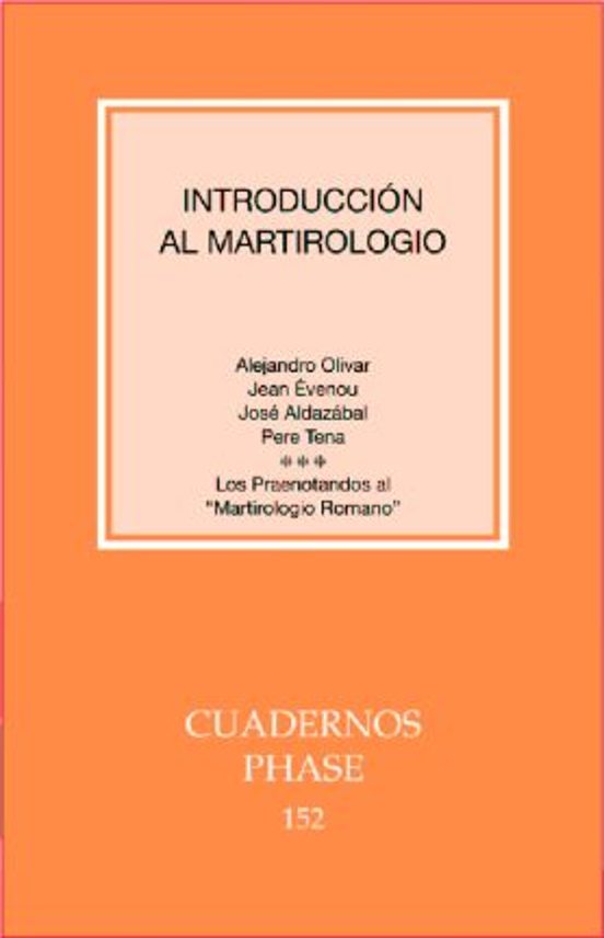 Introducción Al Martirologio