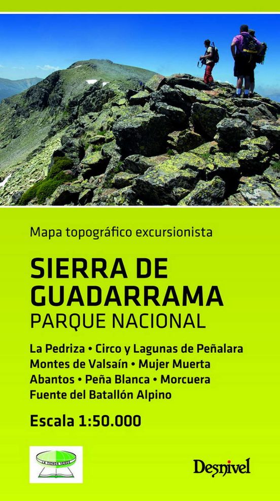Mapa Topografico Excursionista Sierra De Guadarrama. Parque Nacio Nal