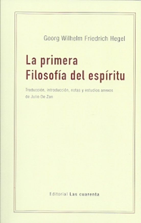 La Primera Filosofia Del Espiritu