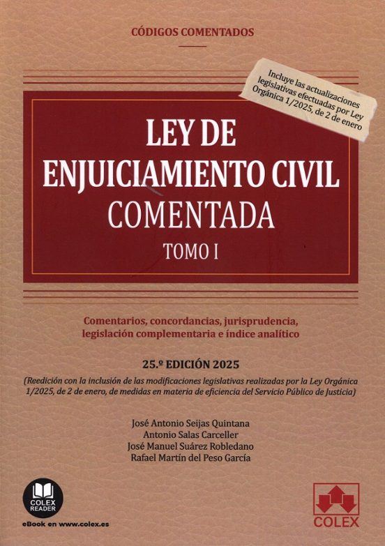 Ley De Enjuiciamiento Civil Comentada 2 Tomos 2025