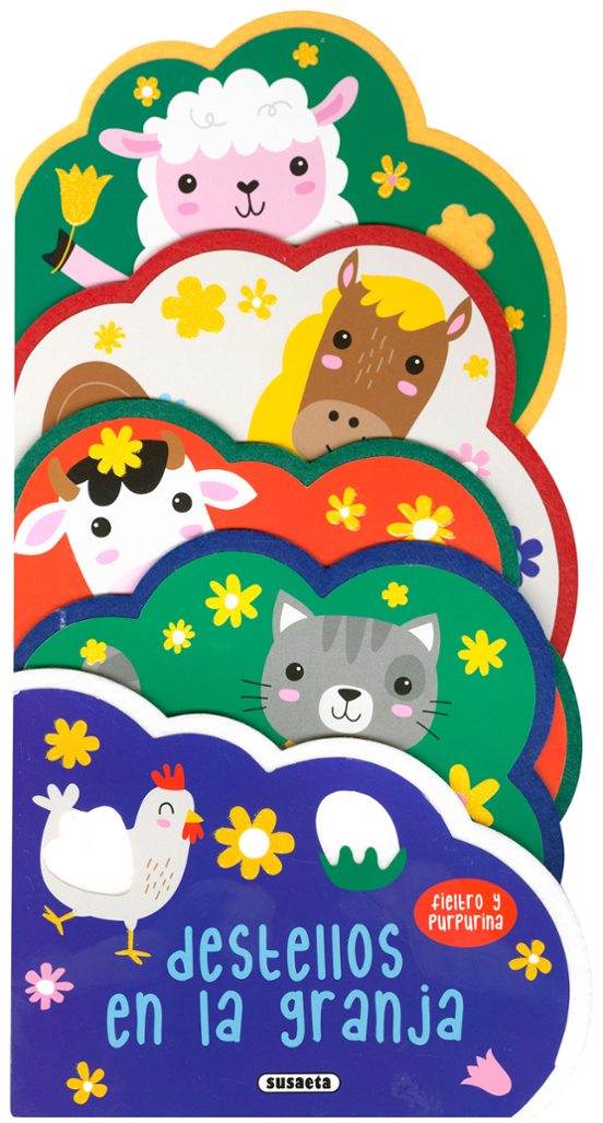 Destellos En La Granja. Fieltro Y Purpurina