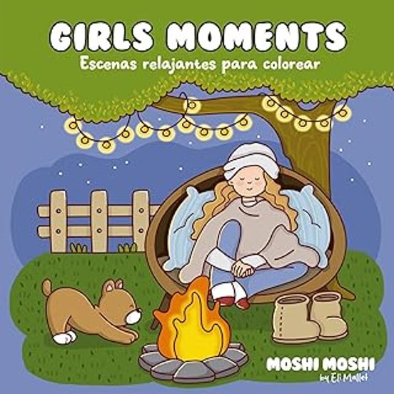 Girls Moments. Escenas Relajantes Para Colorear