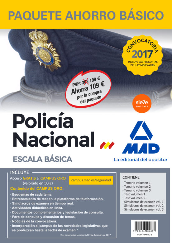 Paquete Ahorro Básico Policia Nacional Escala Basica