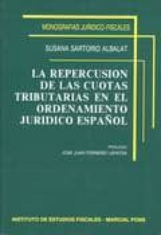 La Repercusión De Las Cuotas Tributarias En El Ordenamiento Jurídico Español