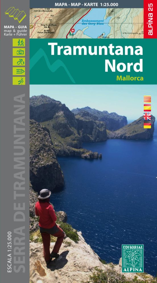 Mapa Y Guia Excursionista Mallorca Tramuntana Norte 1:25.000