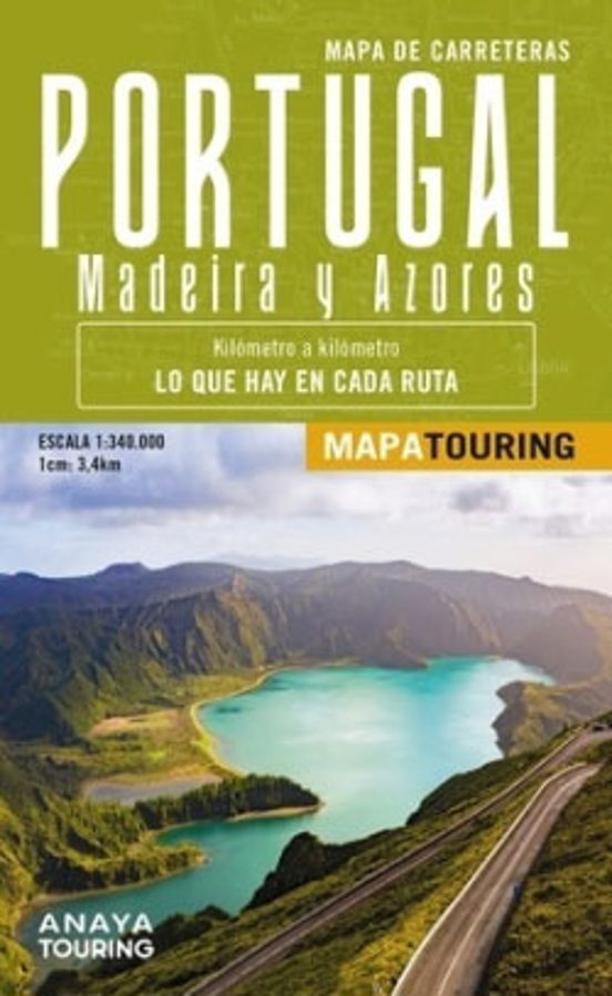 Mapa De Carreteras De Portugal Madeira Y Azores 1:340.000