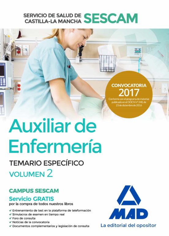 Auxiliar De Enfermería Del Servicio De Salud De Castilla-La Mancha . Temario Específico Volumen 2
