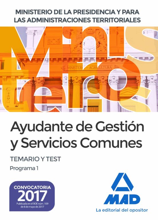 Ayudante De Gestion Y Servicios Comunes Del Ministerio De La Presidenc