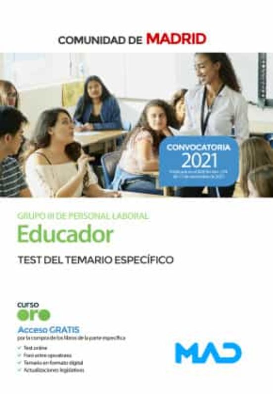 Educador De La Comunidad De Madrid. Test Del Temario Específico