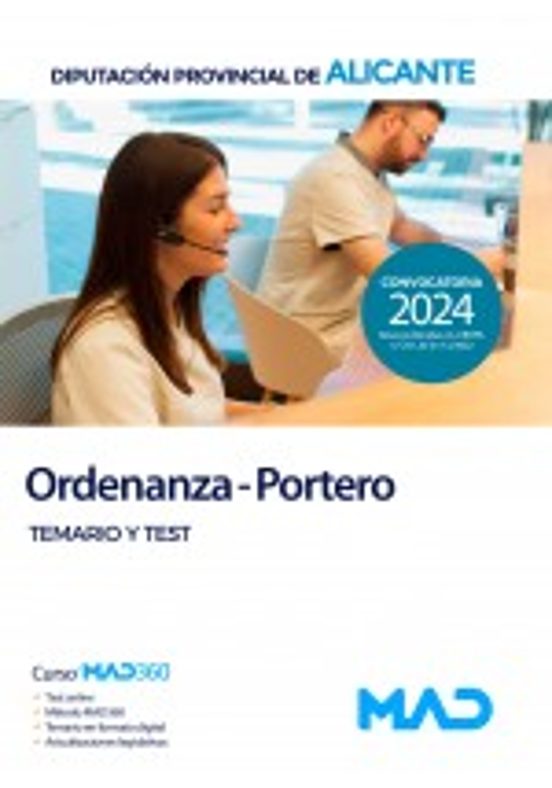 Ordenanza/portero. Temario Y Test. Diputación Provincial De Alicante