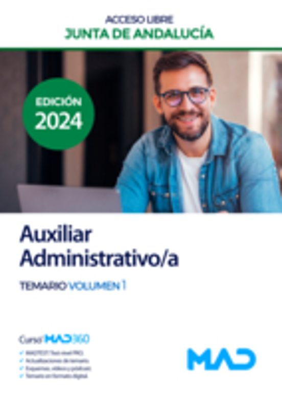 Auxiliar Administrativo/a . Temario Volumen 1. Junta De