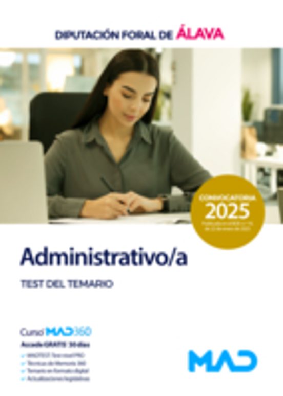 Administrativo/a. Test Del Temario. Diputación Foral De Álava
