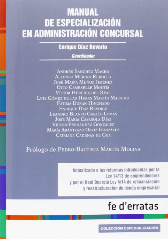 Manual De Especialización En Administración Concursal