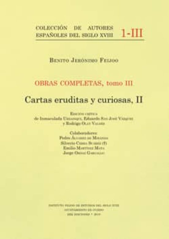 Obra Completa Tomo Iii: Cartas Eruditas