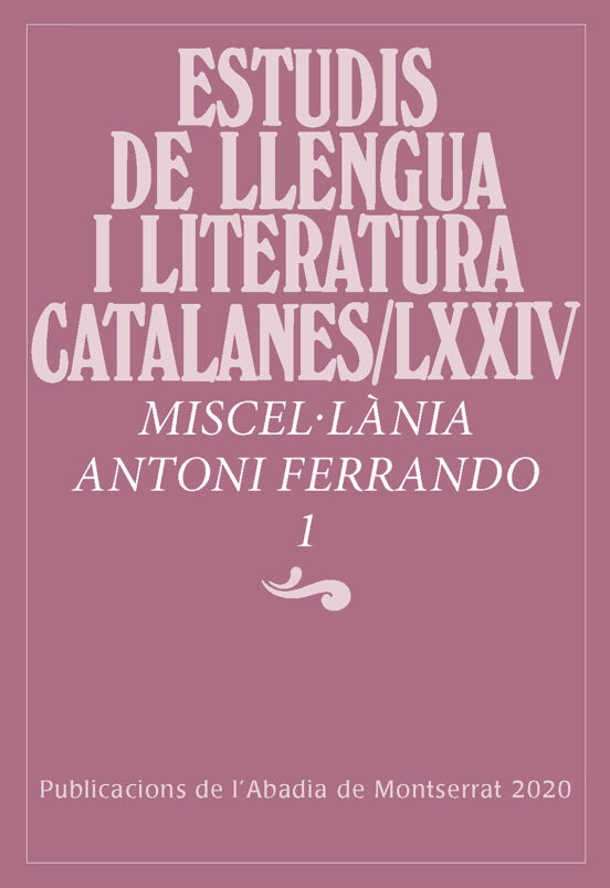 Miscel·lánia Antoni Ferrando 1