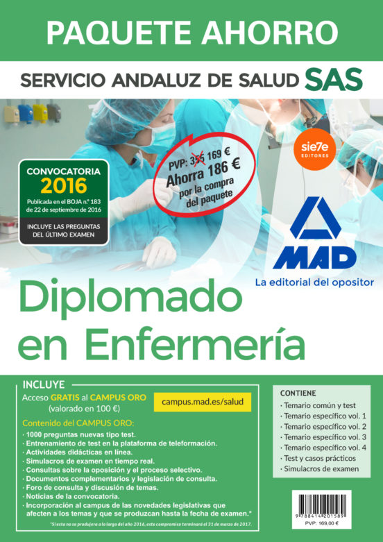 Paquete Ahorro Diplomado En Enfermería Del Servicio Andaluz De Salud