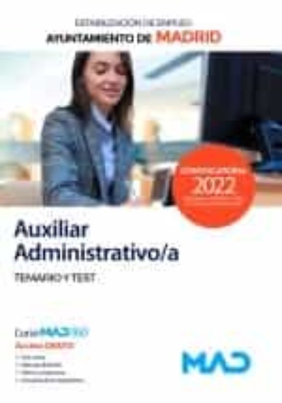 Auxiliar Administrativo/a Del Ayuntamiento De Madrid . Temario Y Test