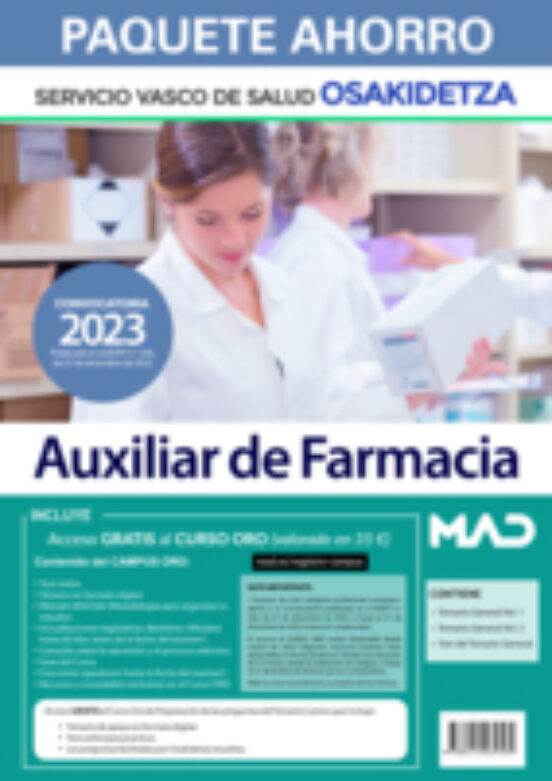 Paquete Ahorro Auxiliar De Farmacia De Osakidetza Servicio Vasco De Sa
