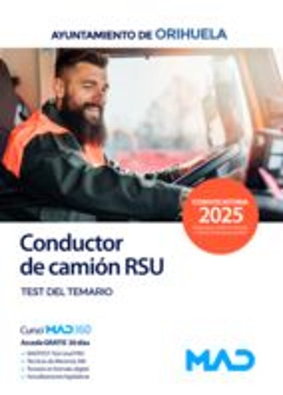 Conductor De Camión Rsu. Ayuntamiento De Orihuela. Test Del Temar Io
