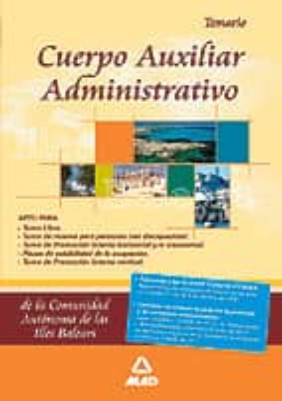 Cuerpo Auxiliar Administrativo De La Comunidad Autonoma De Las Il Les