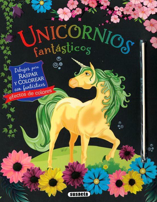 Unicornios Fantásticos Para Raspar Y Colorear