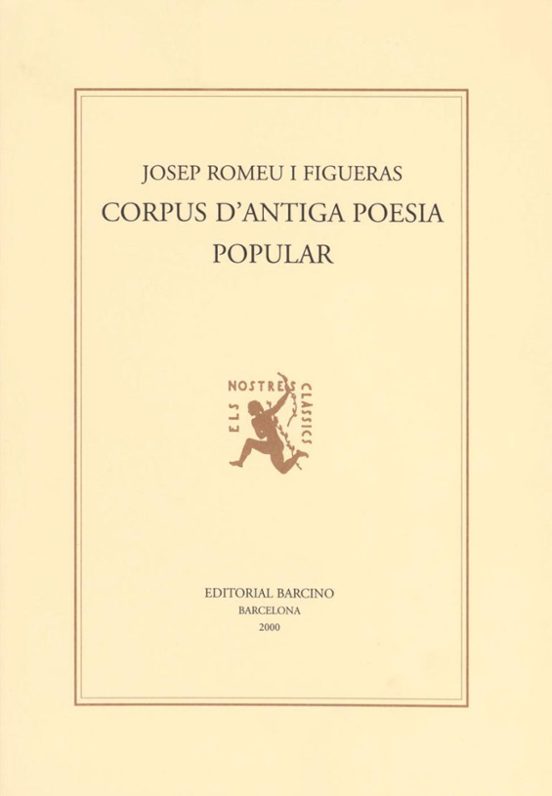 Corpus D Antiga Poesia Popular
