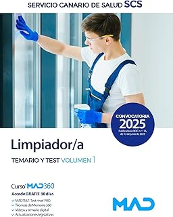 Limpiador/a Del Servicio Canario De Salud. Temario Y Test Volumen 1