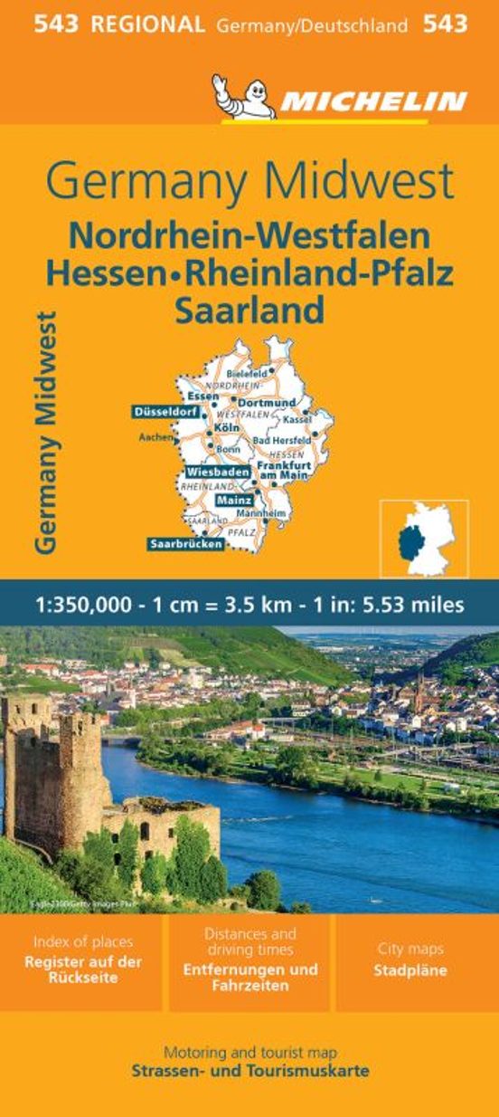 Mapa Regional Germany Midwest 11543