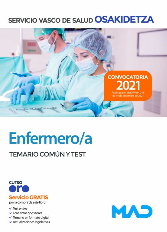 Enfermero/a. Temario Común Y Test. Servicio Vasco De Salud