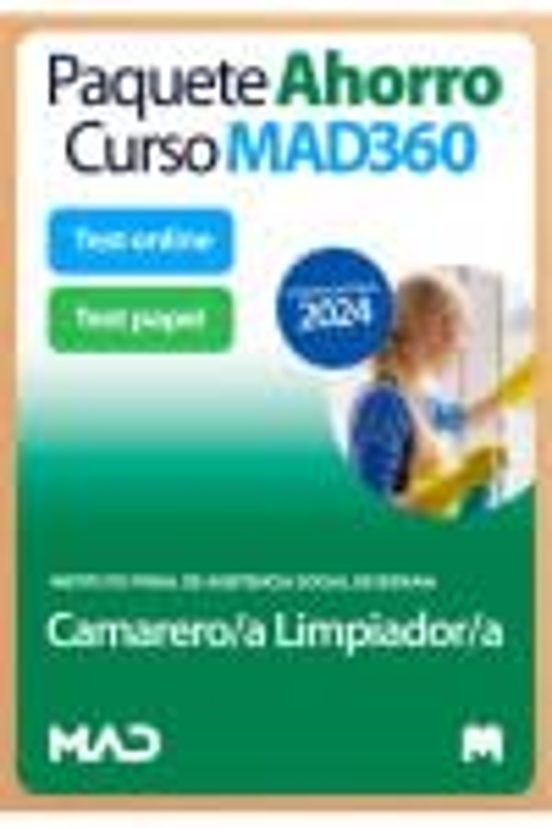 Paquete Ahorro Curso Mad360 + Test Papel Y Online Camareros/as Limpiad