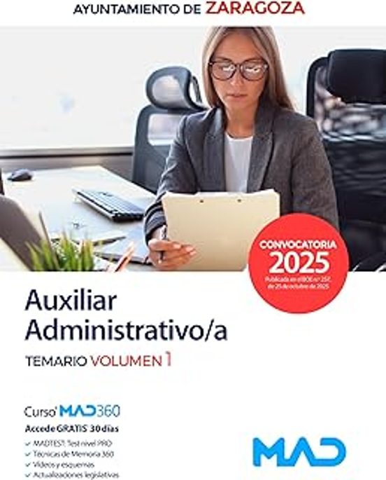 Auxiliar Administrativo/a Del Ayuntamiento De Zaragoza. Temario De Zar