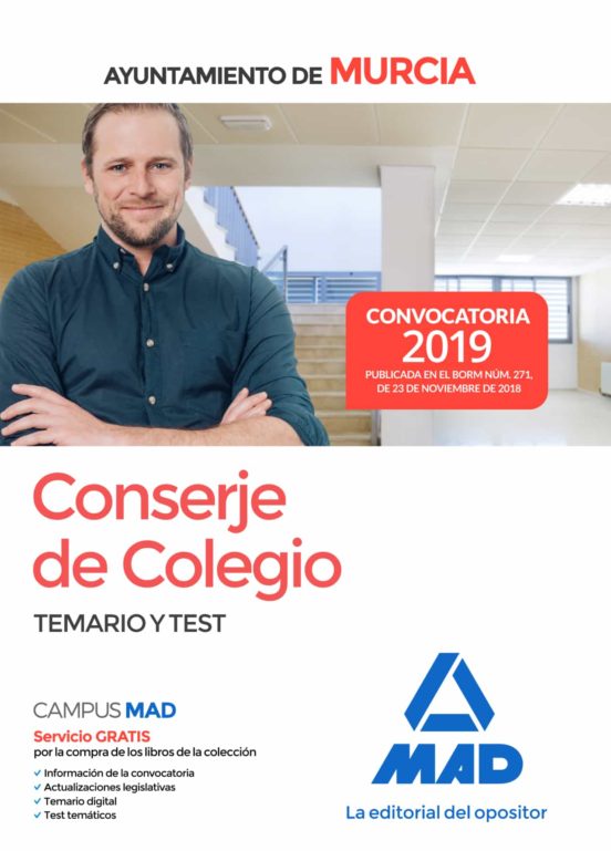 Conserje De Colegio Del Ayuntamiento De Murcia. Temario Y Test