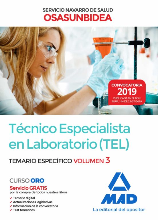 Técnico Especialista En Laboratorio Del Servicio Navarro De Salud-Osasunbidea. Temario Específico Volumen 3