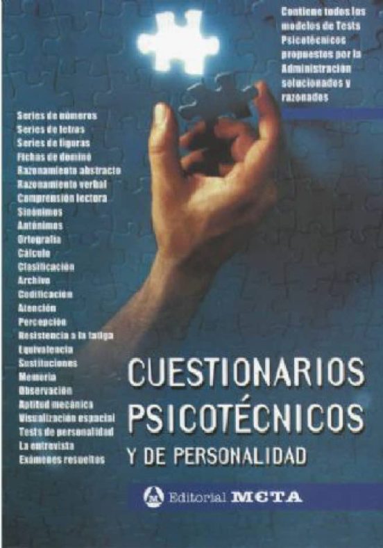 Cuestionarios Psicotecnicos Y De Personalidad: Ejercicios Practicos