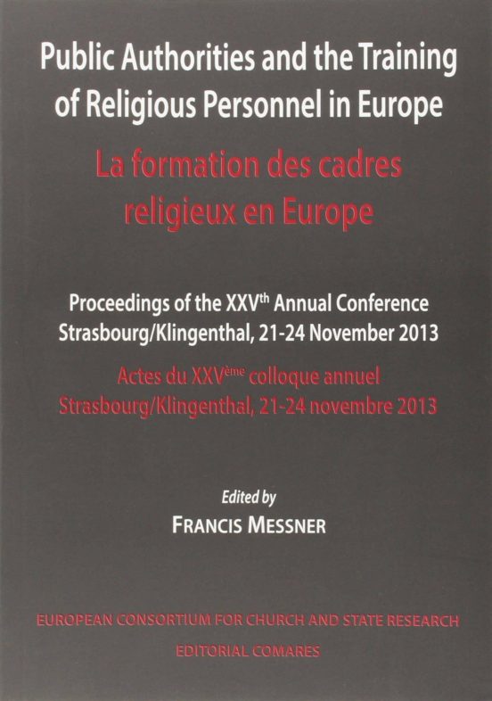 Public Authorities and the Training of Religious Personnel in Europe