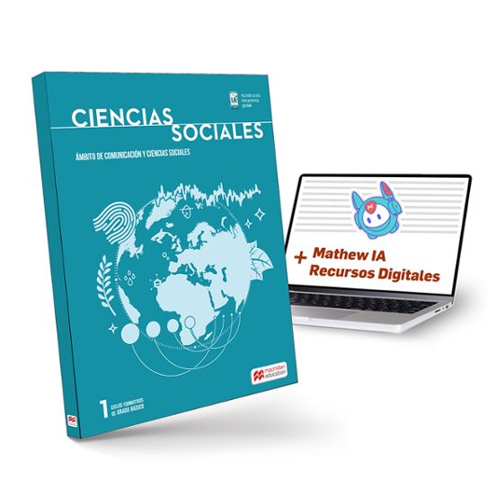 Grado Básico Sociales 1 - Libro de texto en formato físico de Ciencias Sociales