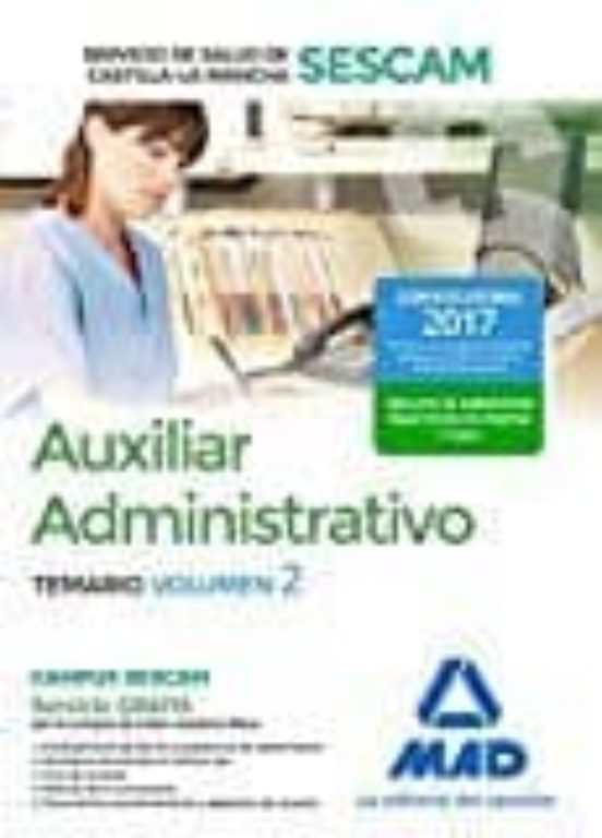 Auxiliar Administrativo Del Servicio De Salud De Castilla-La Mancha . Temario Volumen 2