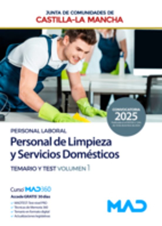 Personal De Limpieza Y Servicios Domésticos . Temario Y Test. Volumen 1. Junta De Comunidades De Castilla-La Mancha