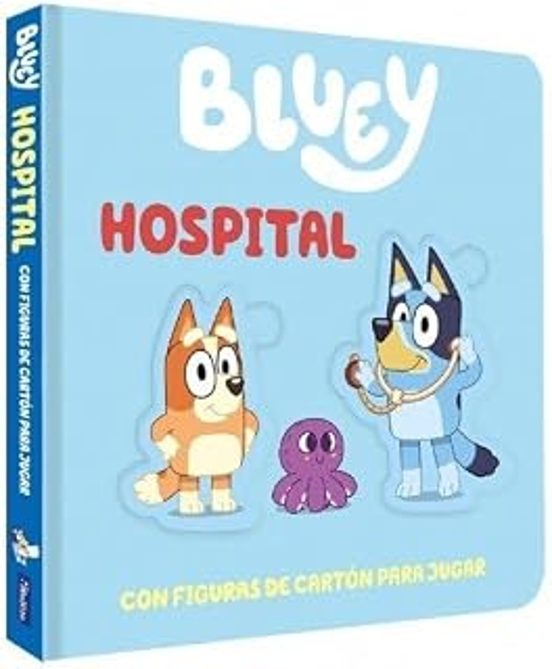 Bluey. Libro juguete - Hospital. Libro de cartón con figuras extraíbles para jugar
