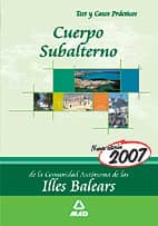 Cuerpo Subalterno De La Comunidad Autonoma De Les Illes Balears Test Y