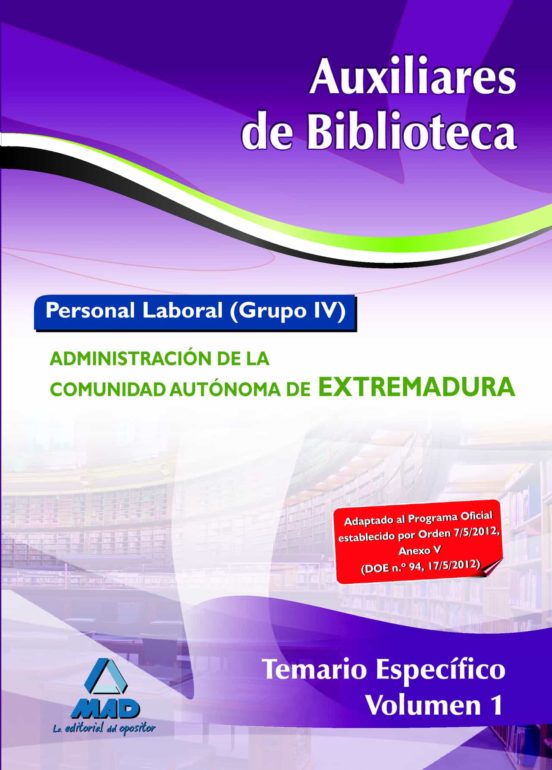 Auxiliares De Biblioteca. Personal Laboral De La Admin Istr