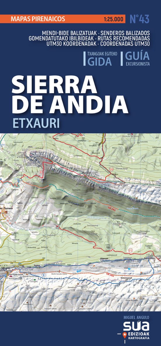 Sierra De Andia. Mapas Pirenaicos